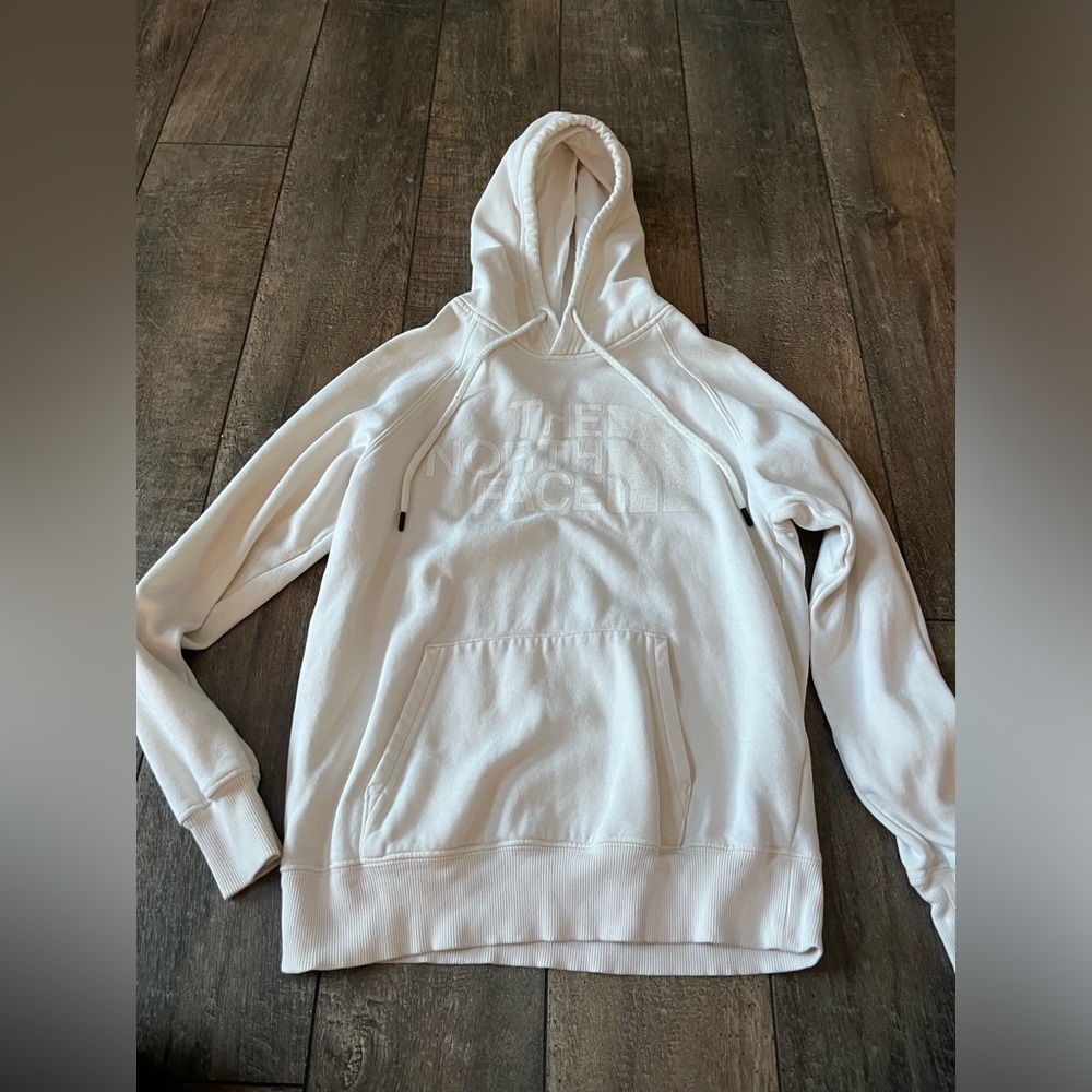 The North Face hoodie, extra small, white/cream